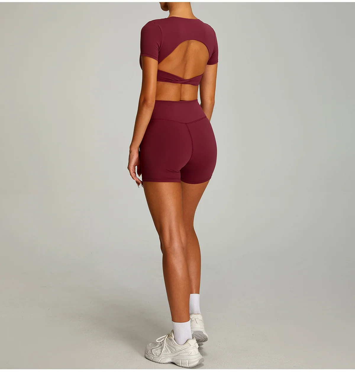 Women Outfits Yoga Suit 2PCS Sports Set Quick-Drying Gym Set Women Tracksuit Running Workout Short Sleeves Sports Yoga Clothing