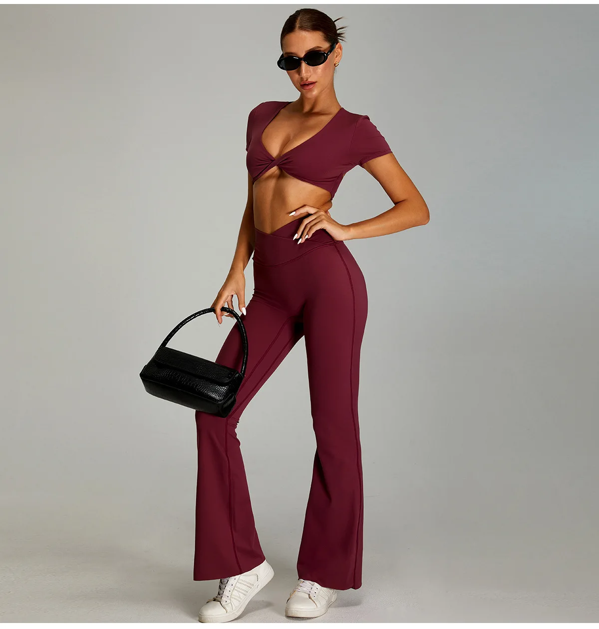 Women Outfits Yoga Suit 2PCS Sports Set Quick-Drying Gym Set Women Tracksuit Running Workout Short Sleeves Sports Yoga Clothing