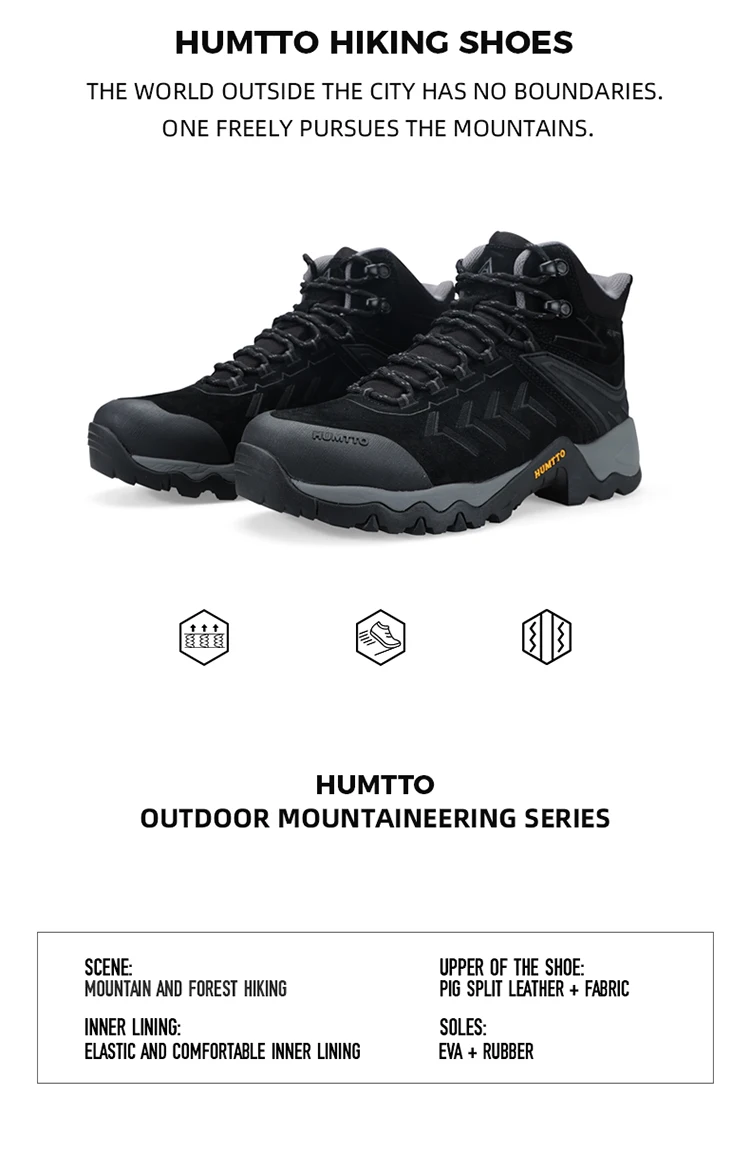 HUMTTO Genuine Leather Hiking Shoes Woman Breathable Non-slip Outdoor Women's Sneakers Luxury Designer Trekking Boots for Women