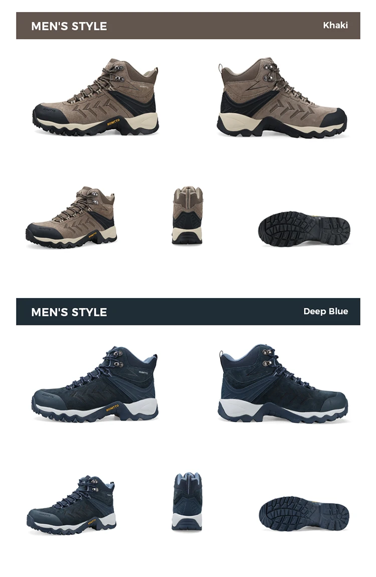 HUMTTO Genuine Leather Hiking Shoes Woman Breathable Non-slip Outdoor Women's Sneakers Luxury Designer Trekking Boots for Women