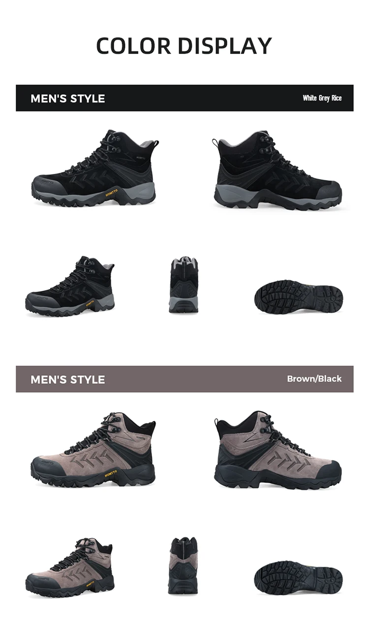 HUMTTO Genuine Leather Hiking Shoes Woman Breathable Non-slip Outdoor Women's Sneakers Luxury Designer Trekking Boots for Women