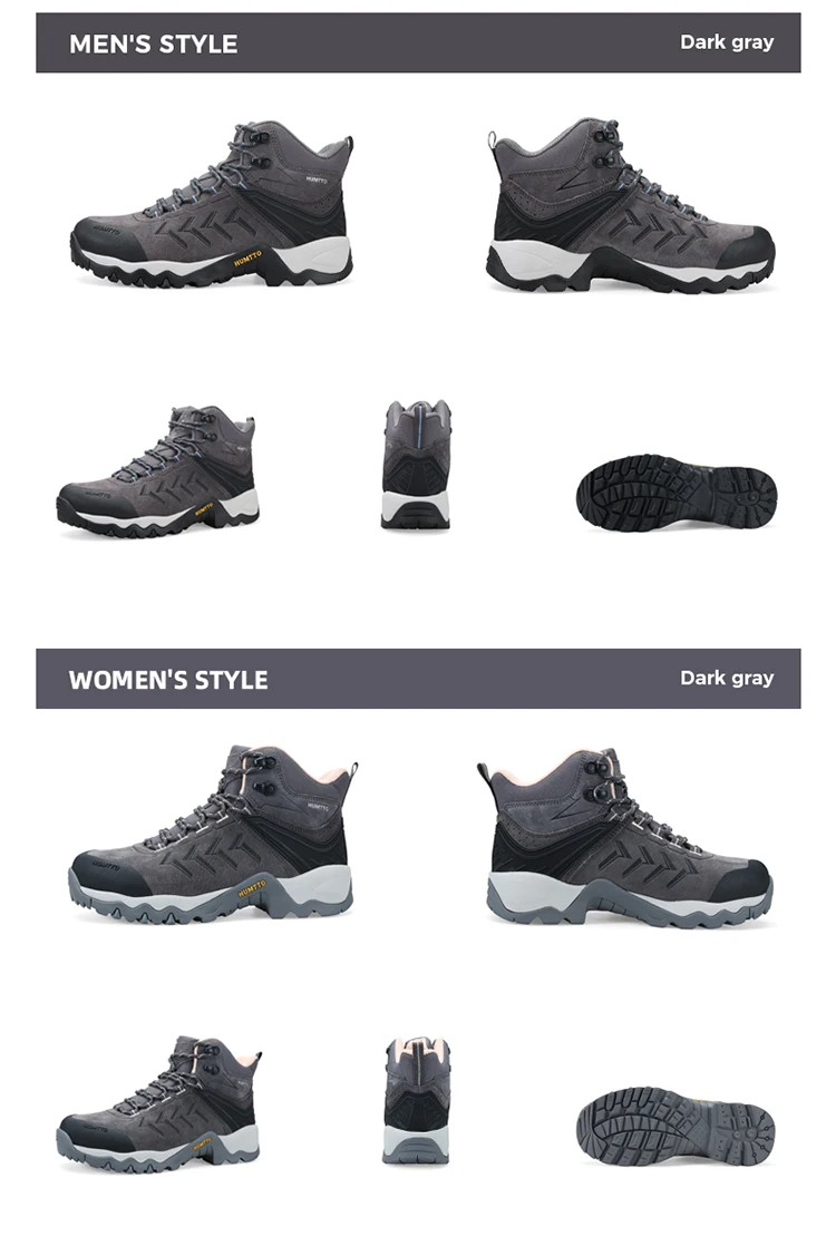 HUMTTO Genuine Leather Hiking Shoes Woman Breathable Non-slip Outdoor Women's Sneakers Luxury Designer Trekking Boots for Women
