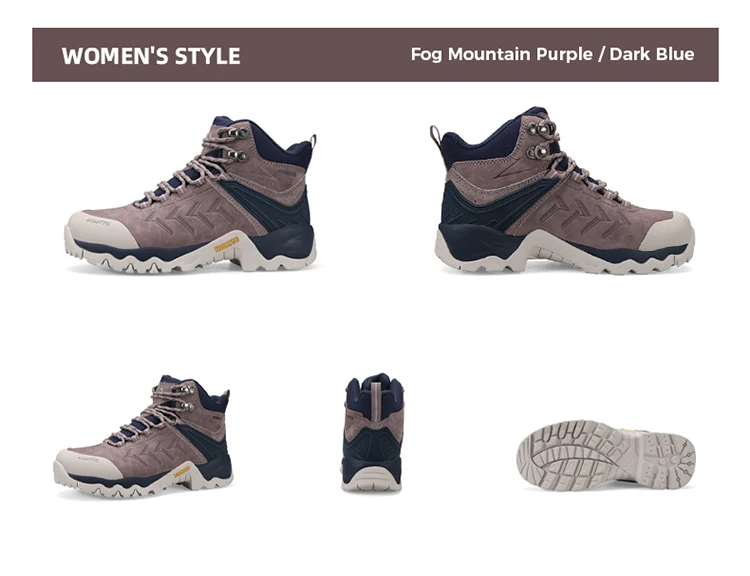 HUMTTO Genuine Leather Hiking Shoes Woman Breathable Non-slip Outdoor Women's Sneakers Luxury Designer Trekking Boots for Women
