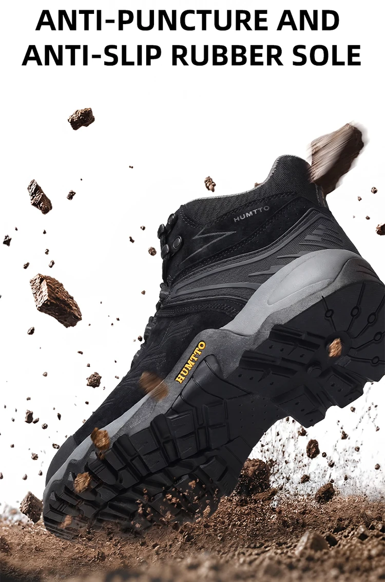 HUMTTO Genuine Leather Hiking Shoes Woman Breathable Non-slip Outdoor Women's Sneakers Luxury Designer Trekking Boots for Women