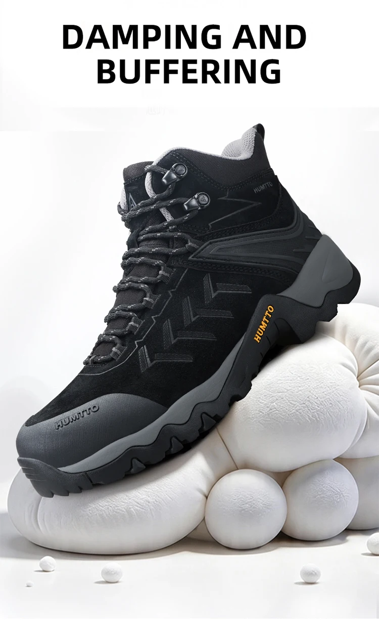 HUMTTO Genuine Leather Hiking Shoes Woman Breathable Non-slip Outdoor Women's Sneakers Luxury Designer Trekking Boots for Women