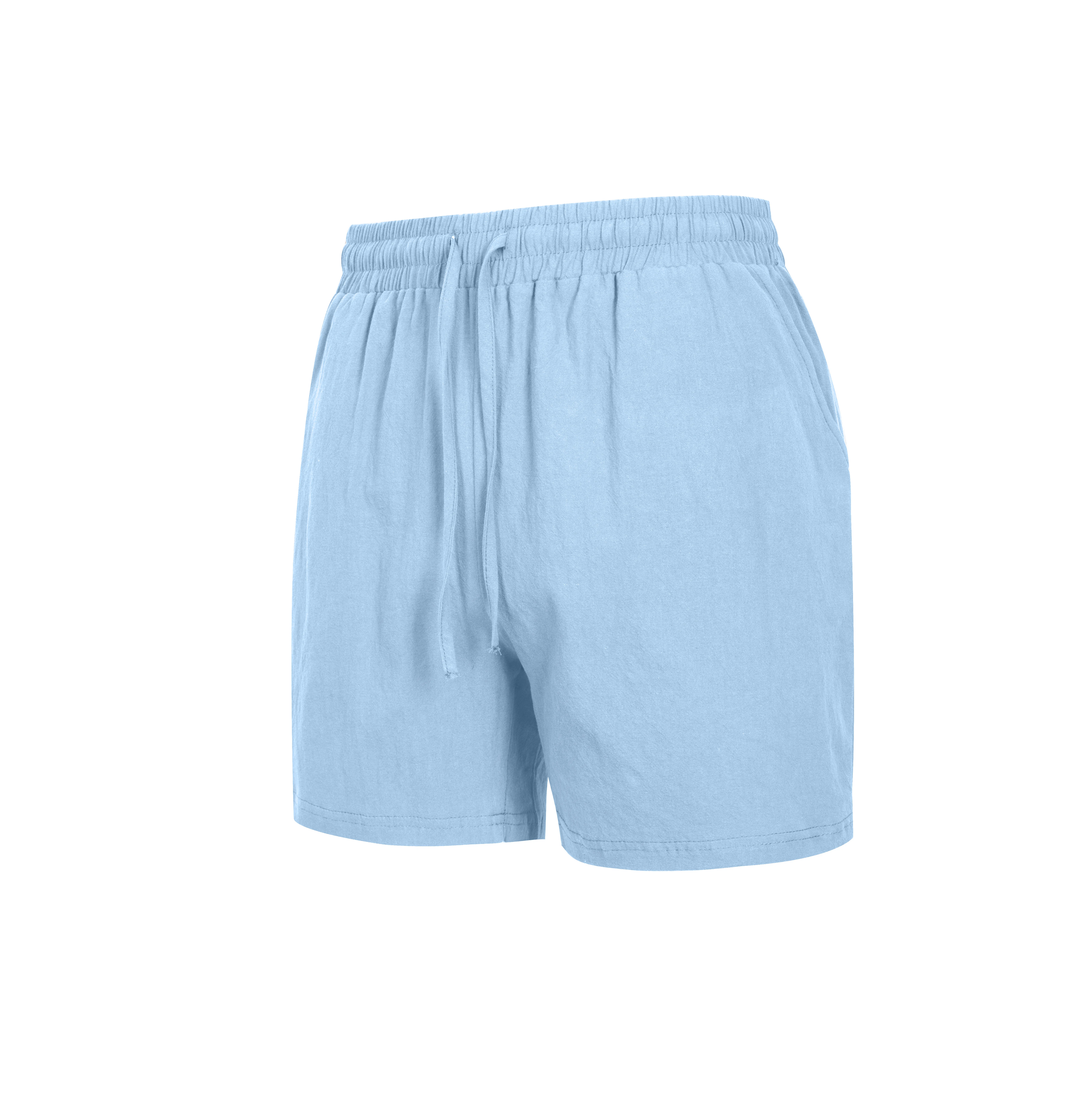 New Mens Cotton Solid Color Beach Short Summer Lightweight Pants Outdoor Male Large Breathable Sport Shorts Fitness Streetwear