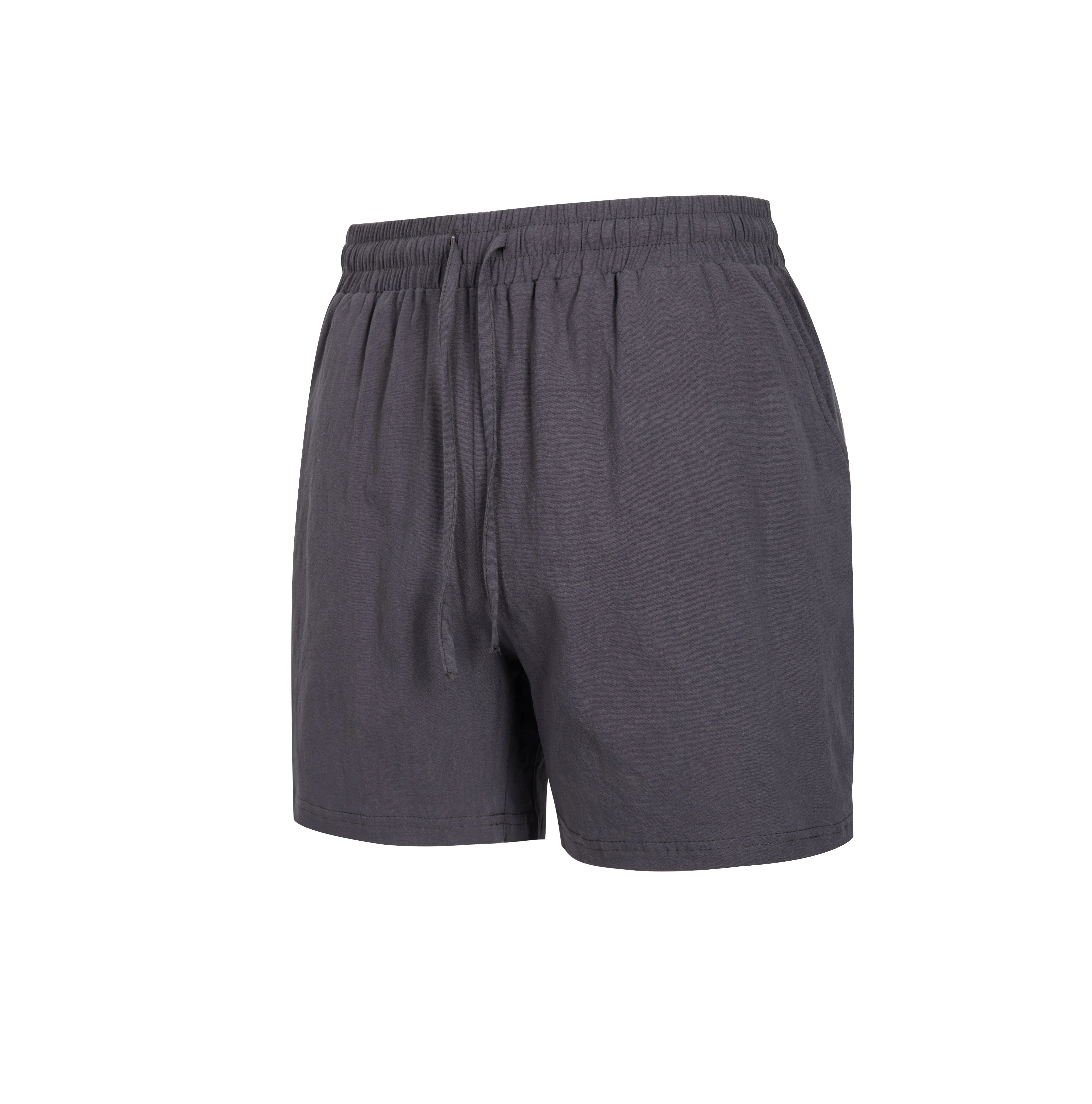 New Mens Cotton Solid Color Beach Short Summer Lightweight Pants Outdoor Male Large Breathable Sport Shorts Fitness Streetwear