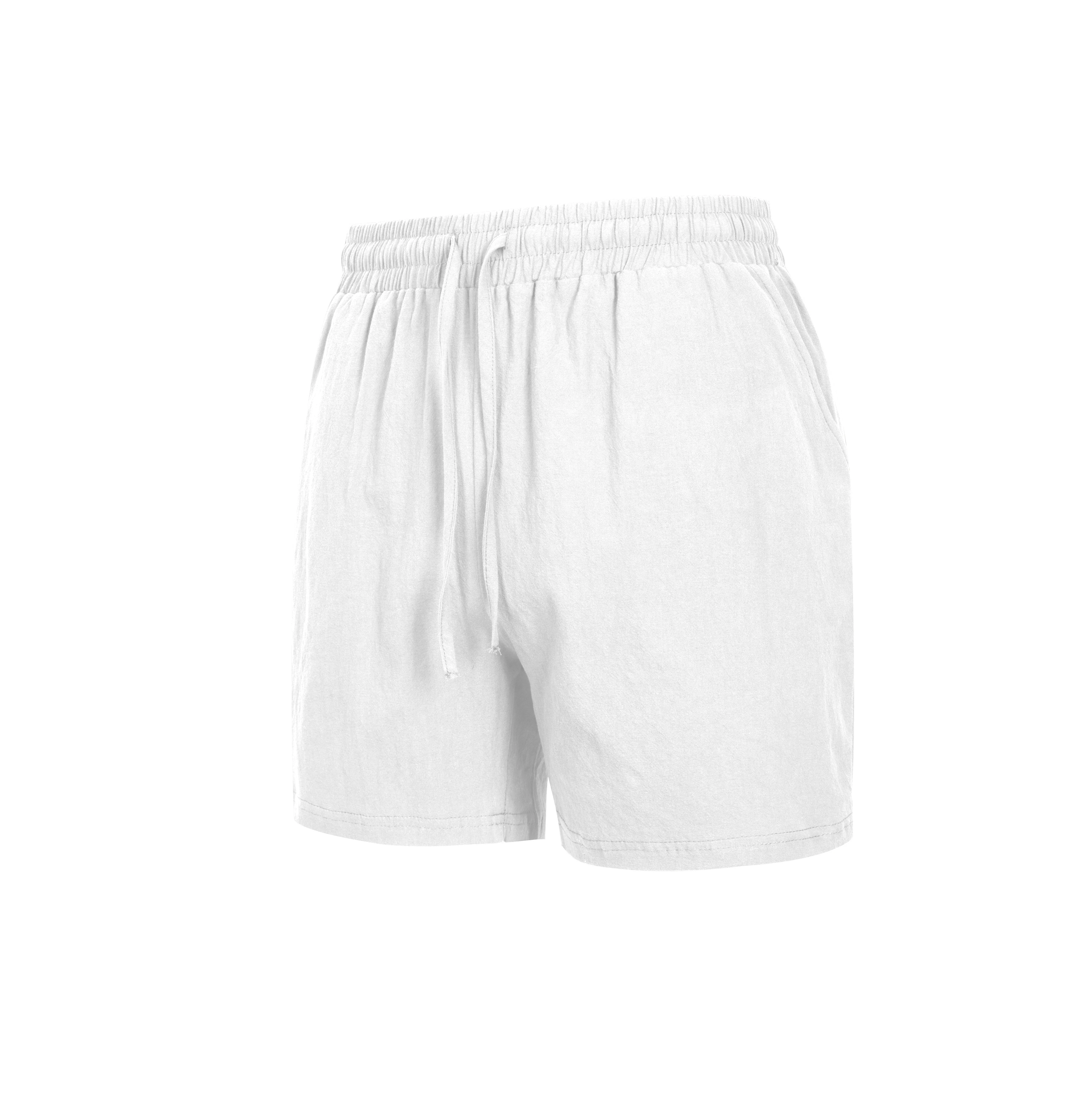 New Mens Cotton Solid Color Beach Short Summer Lightweight Pants Outdoor Male Large Breathable Sport Shorts Fitness Streetwear