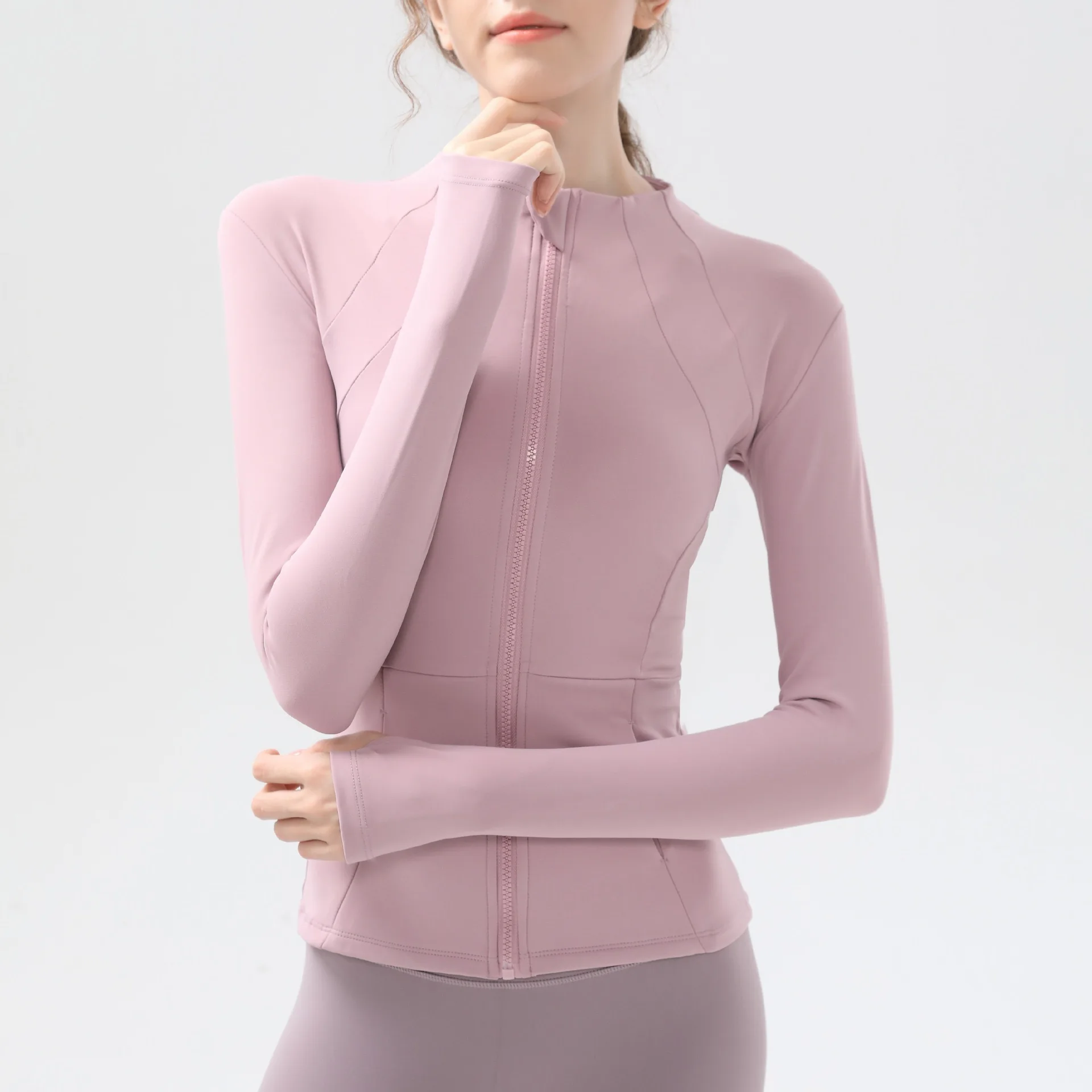 New yoga clothes for women, long sleeved running, fitness, slimming, versatile yoga jackets, training sports tops, jackets