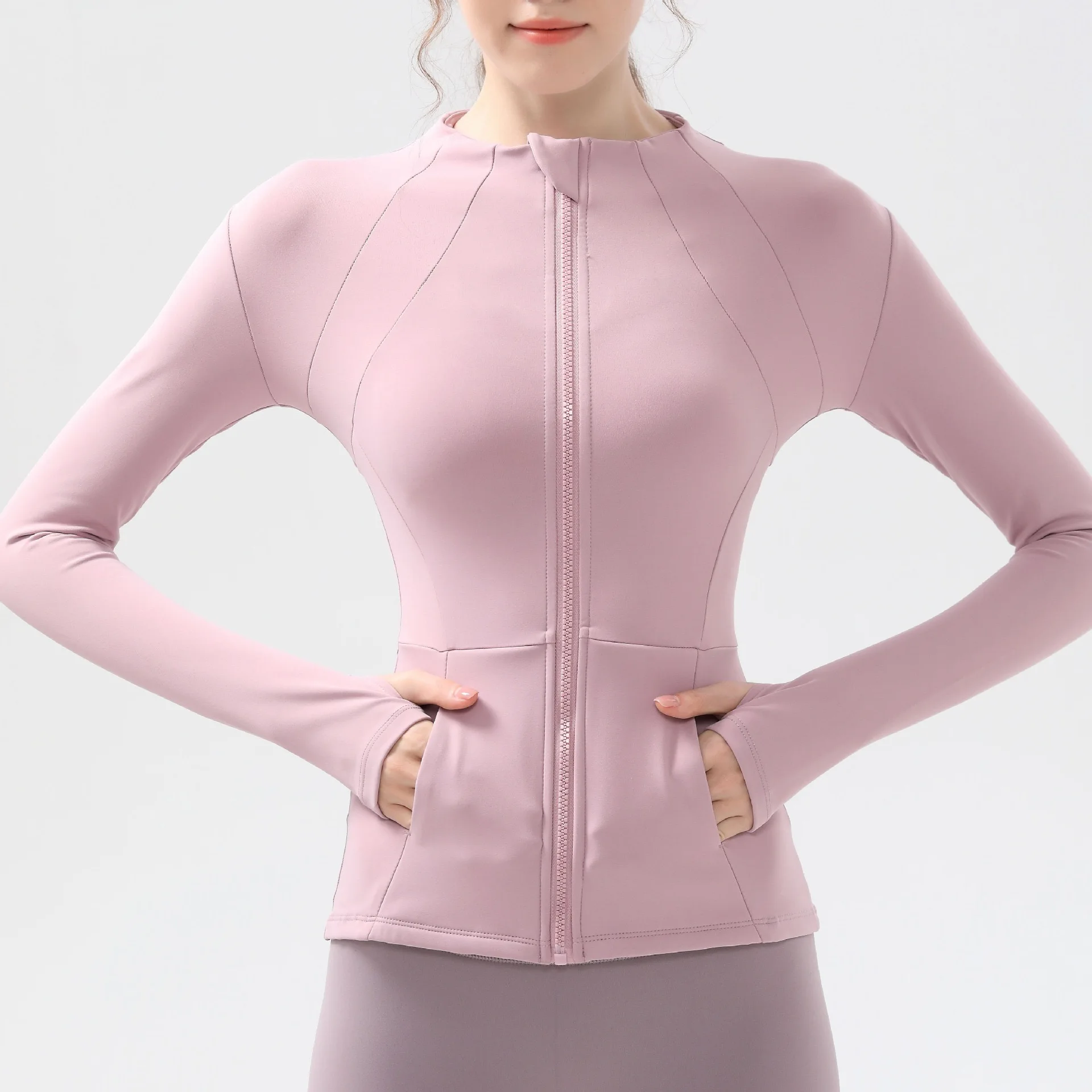 New yoga clothes for women, long sleeved running, fitness, slimming, versatile yoga jackets, training sports tops, jackets