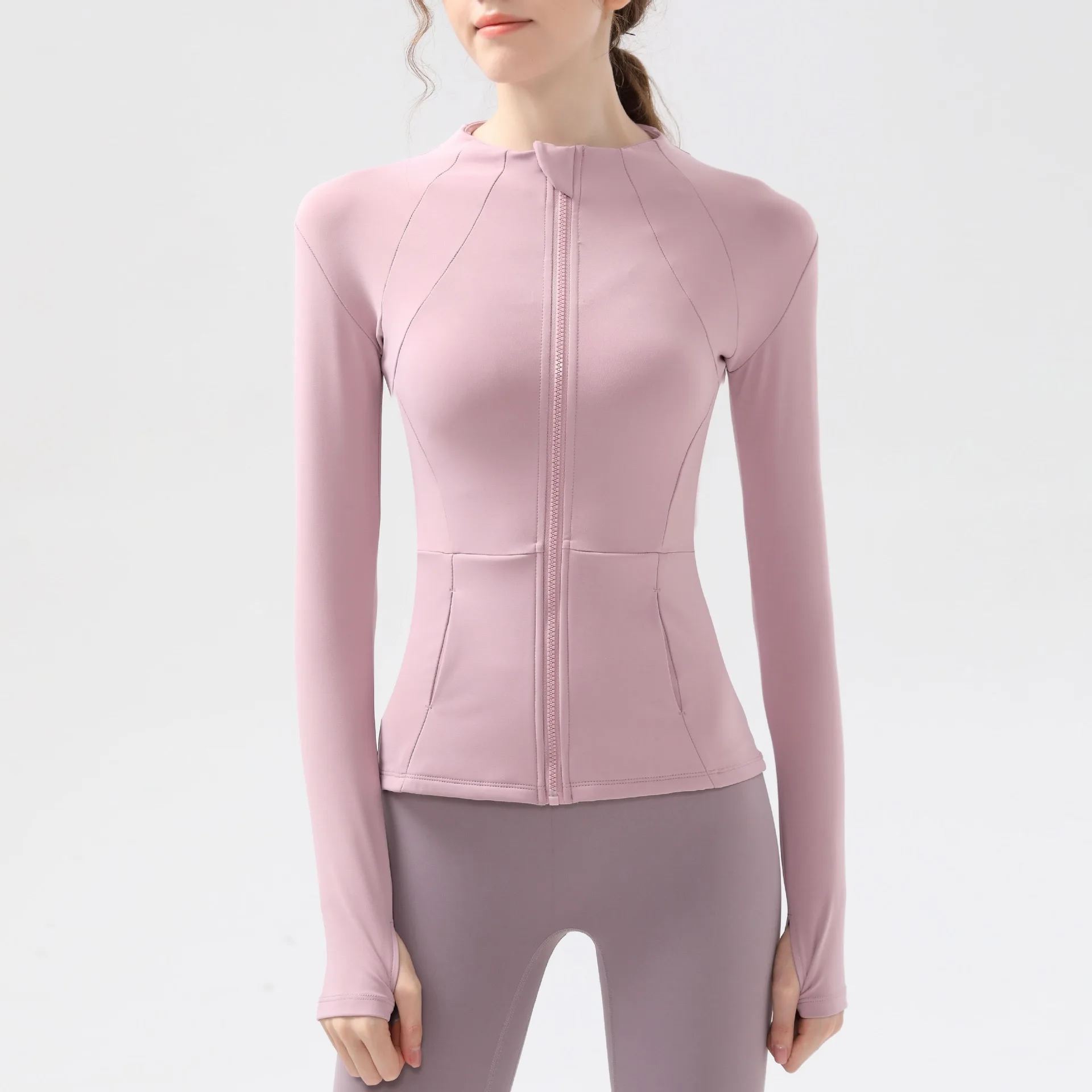 New yoga clothes for women, long sleeved running, fitness, slimming, versatile yoga jackets, training sports tops, jackets