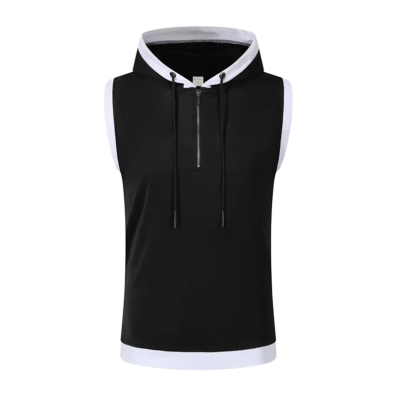 Solid Color 2026 Brand New Men's Tank Tops Vest Sleeveless Tees For Male Hooded Man Vests Tops Hip Hop Men Tank Top T Shirt