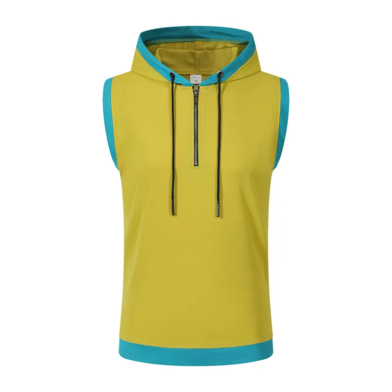Solid Color 2026 Brand New Men's Tank Tops Vest Sleeveless Tees For Male Hooded Man Vests Tops Hip Hop Men Tank Top T Shirt