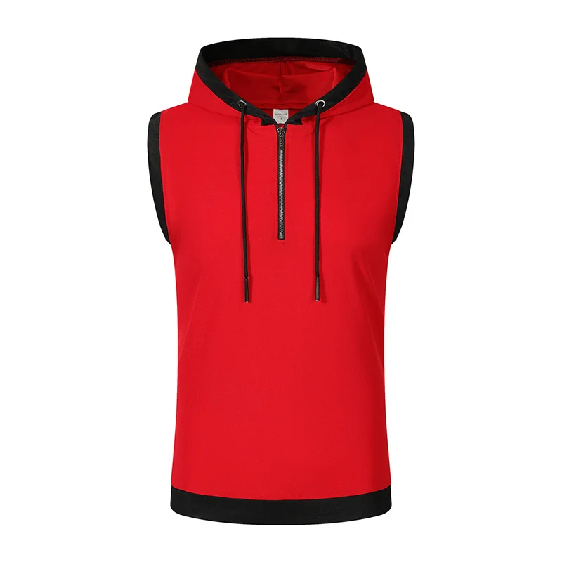 Solid Color 2026 Brand New Men's Tank Tops Vest Sleeveless Tees For Male Hooded Man Vests Tops Hip Hop Men Tank Top T Shirt