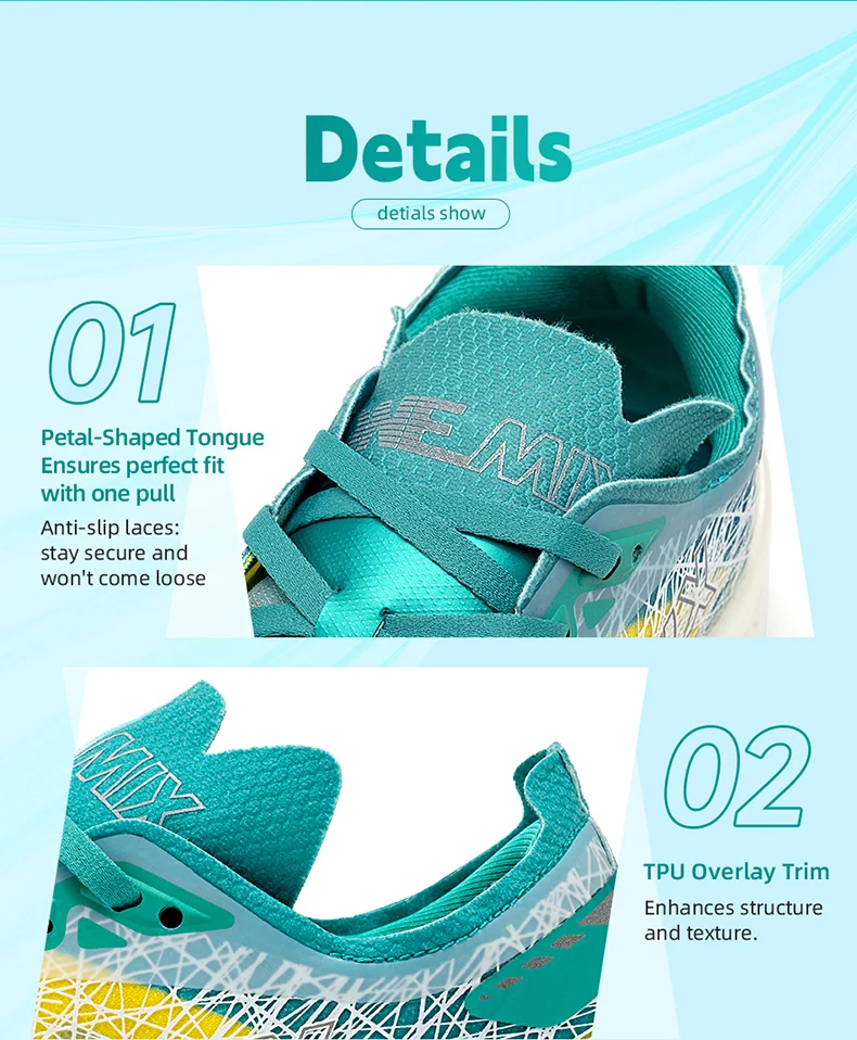 ONEMIX Men's Marathon Running Shoes Carbon Plate Shock Absorption Ultra-Light Rebound Technology Outdoor Sports Sneakers