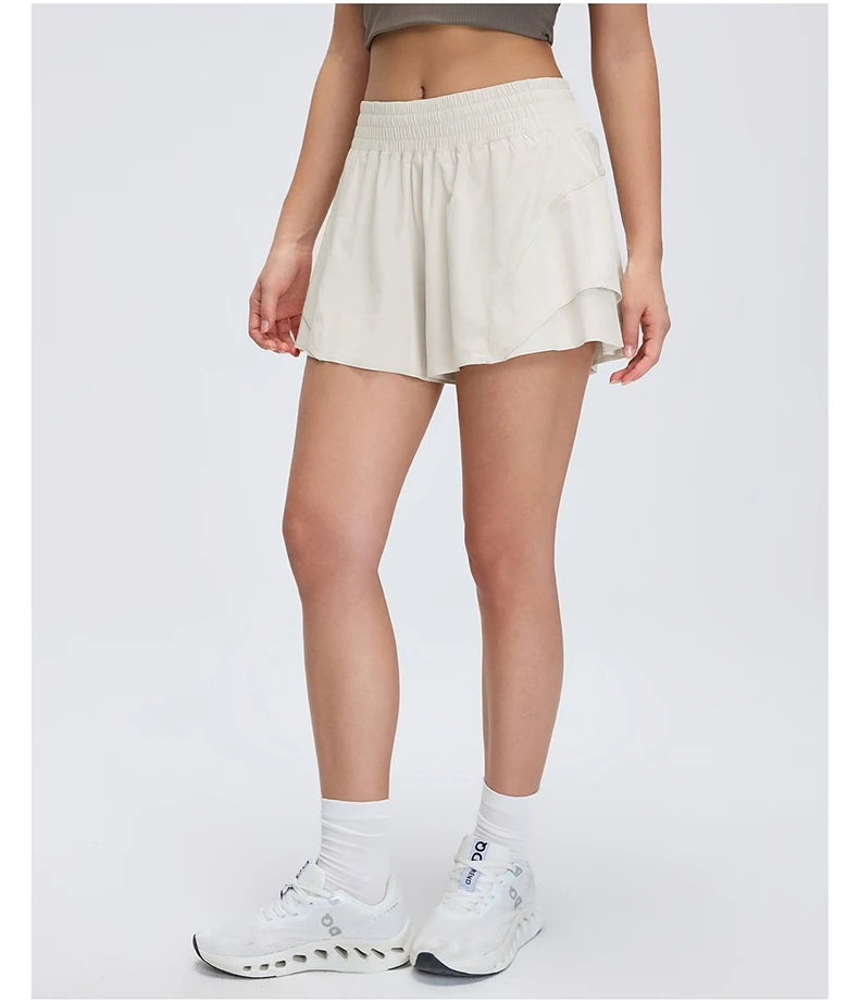 Women Outdoor Running Shorts Summer High Waist Yoga Shorts 2 In 1 Gym Short Sportswear Female Quick Dry Workout Clothes