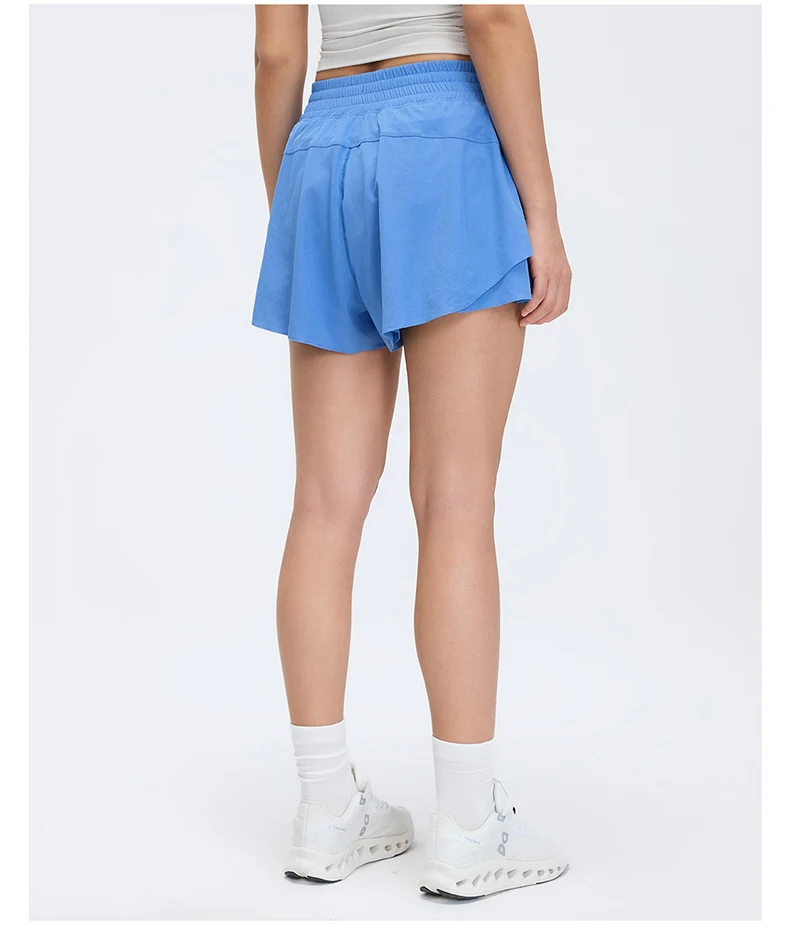 Women Outdoor Running Shorts Summer High Waist Yoga Shorts 2 In 1 Gym Short Sportswear Female Quick Dry Workout Clothes