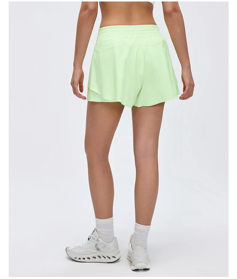 Women Outdoor Running Shorts Summer High Waist Yoga Shorts 2 In 1 Gym Short Sportswear Female Quick Dry Workout Clothes