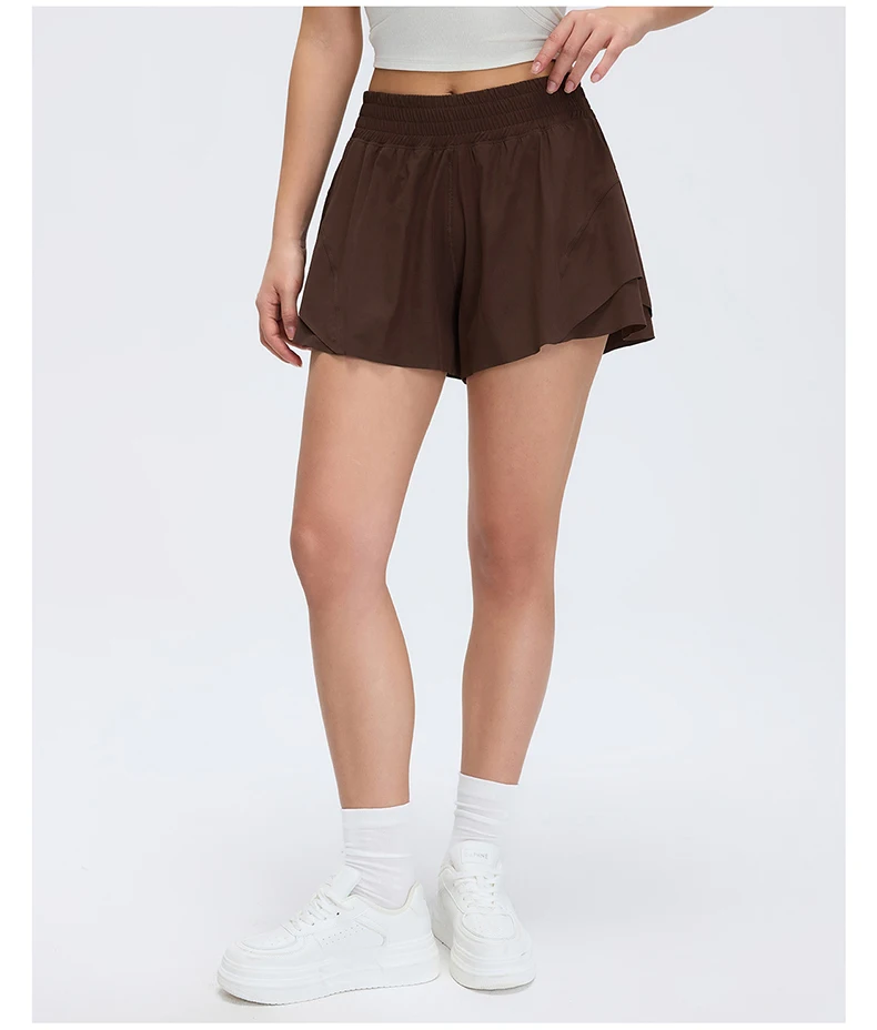Women Outdoor Running Shorts Summer High Waist Yoga Shorts 2 In 1 Gym Short Sportswear Female Quick Dry Workout Clothes