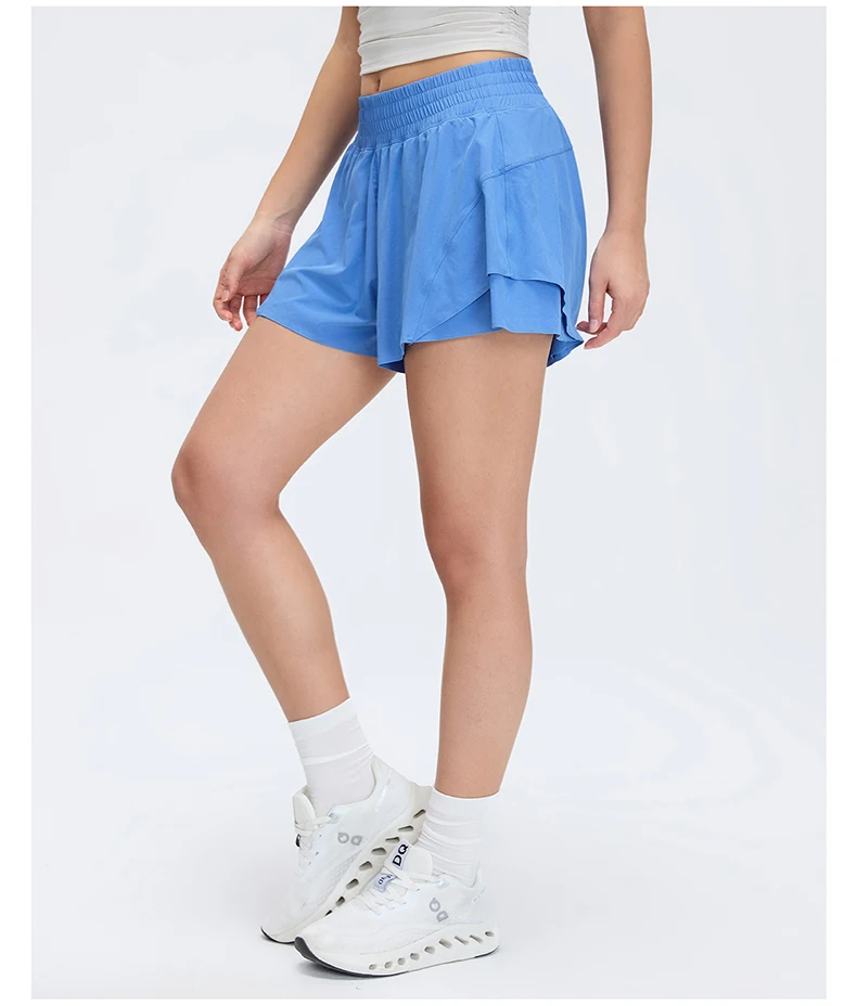 Women Outdoor Running Shorts Summer High Waist Yoga Shorts 2 In 1 Gym Short Sportswear Female Quick Dry Workout Clothes