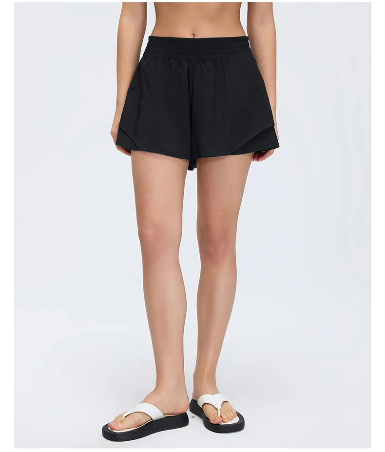 Women Outdoor Running Shorts Summer High Waist Yoga Shorts 2 In 1 Gym Short Sportswear Female Quick Dry Workout Clothes