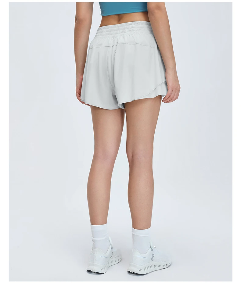 Women Outdoor Running Shorts Summer High Waist Yoga Shorts 2 In 1 Gym Short Sportswear Female Quick Dry Workout Clothes