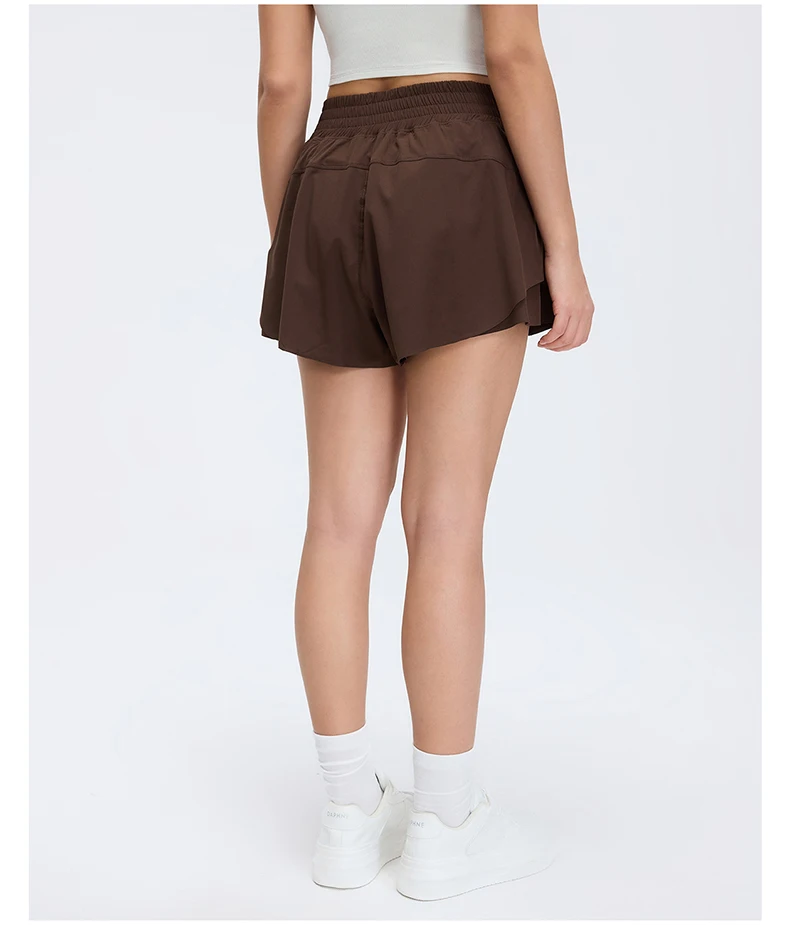 Women Outdoor Running Shorts Summer High Waist Yoga Shorts 2 In 1 Gym Short Sportswear Female Quick Dry Workout Clothes