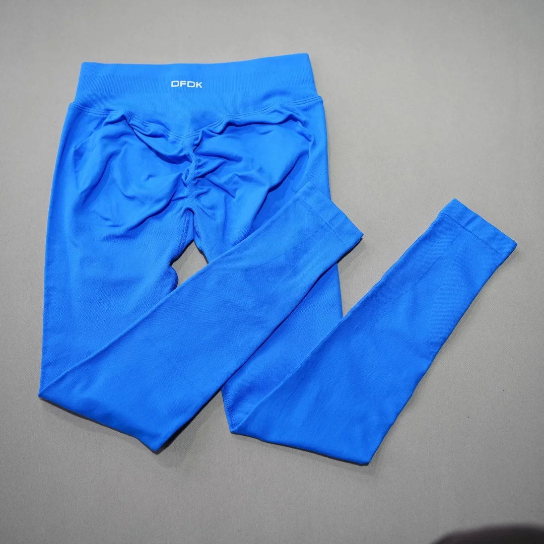 DF Women Seamless High Waist Yoga Leggings Butt Lifting Gym Fitness Pants Compresson Running Workout Slim Tight Sport Leggings