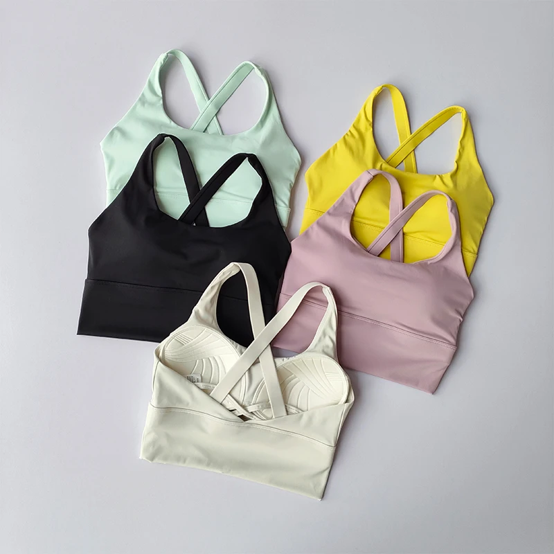 Seamless Sports Bra Collection Breast High-intensity Professional Shock-proof Huddle Running Bra Yoga Fitness Bra Summer Cloth