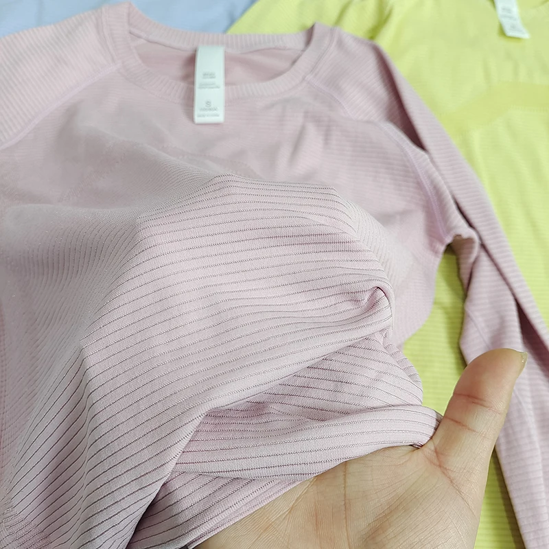 Women's Autumn & Winter Yoga Training Top, High Stretch Slim Fit Crew Neck, Quick-Dry Long Sleeve Sports Fitness Shirt