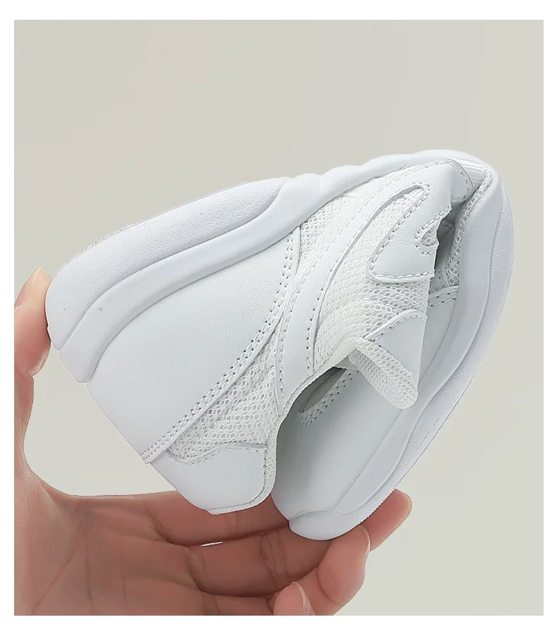 White Cheerleading Dance Shoes for Women Men Non-Slip Flexible Sole Breathable Mesh Athletic Training Sneakers for Gymnastics