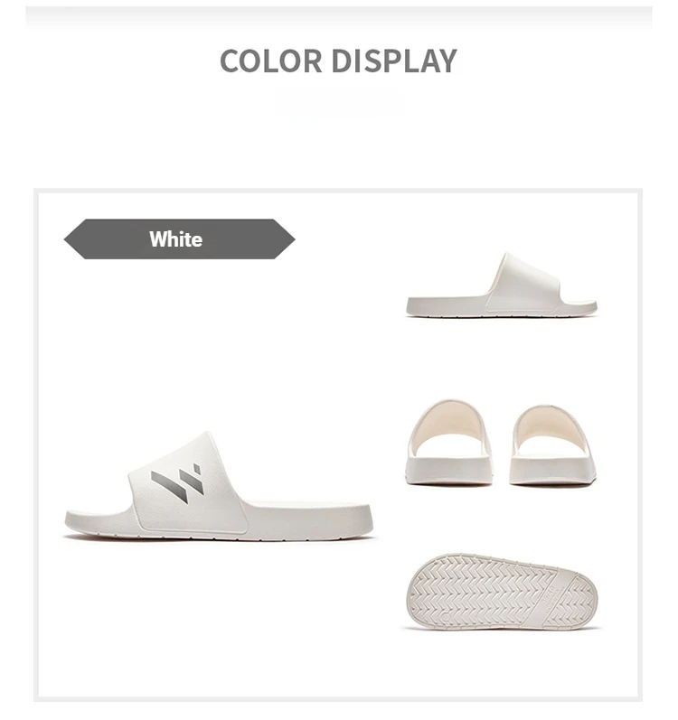 361 Degrees Men and Women slippers Breathable Soft Comfortable Skidproof Antibacterial EVA Outdoor Casual Home shoes 622617001