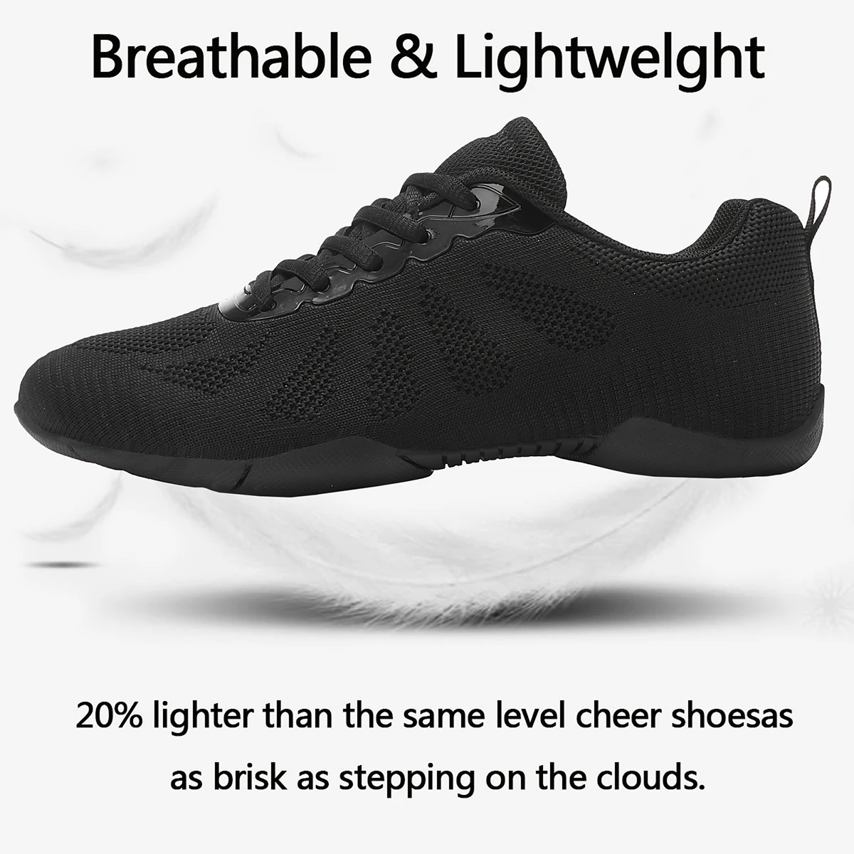 2316 Cheer Shoes Girls White Hip-hop Dance Shoes Youth Cheerleading Sports Gymnastic Training Athletic Shoes