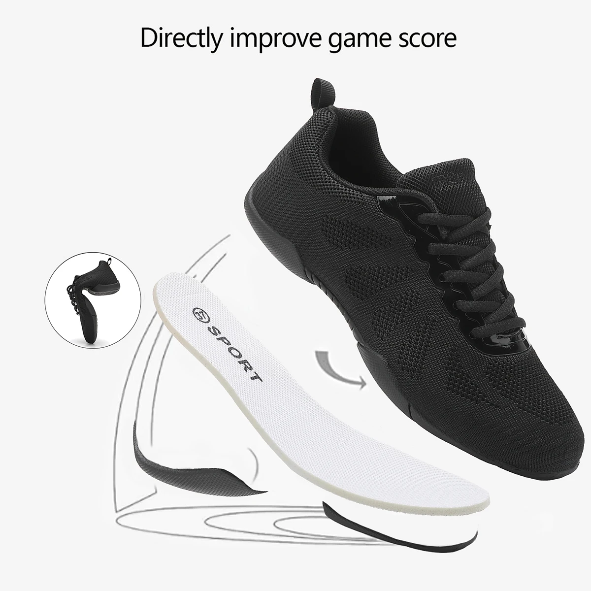 2316 Cheer Shoes Girls White Hip-hop Dance Shoes Youth Cheerleading Sports Gymnastic Training Athletic Shoes