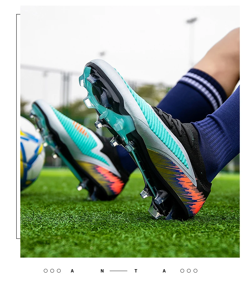 New Men Football Boots Training Ultralight Outdoor Drop Shipping Soccer Shoes Cleats Shoes Soccer Long Spikes FG Non-Slip