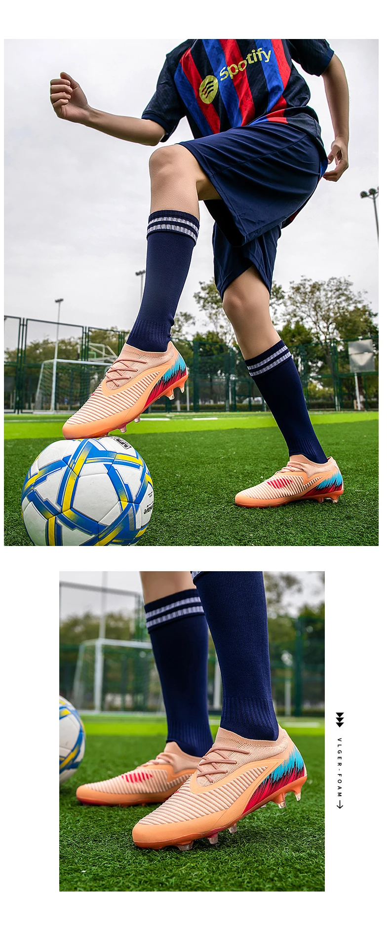 New Men Football Boots Training Ultralight Outdoor Drop Shipping Soccer Shoes Cleats Shoes Soccer Long Spikes FG Non-Slip