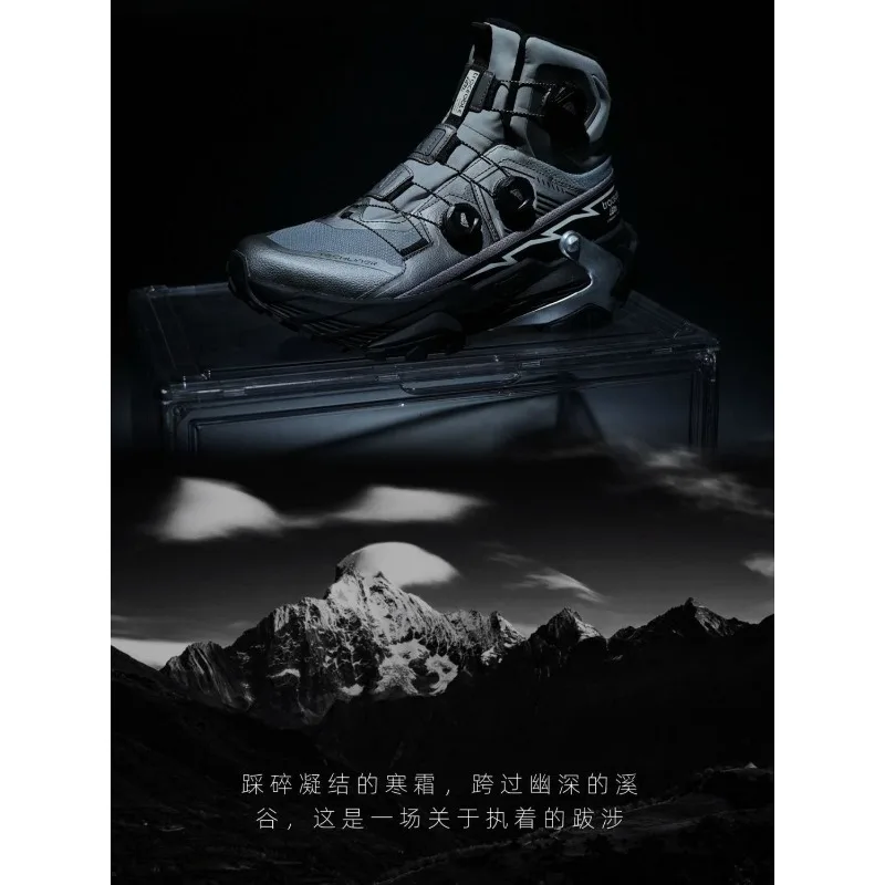 Original Brand Comfortable Anti Slip Mountain Climbing Shoe Designer Quick Lacing Outdoor Hiking Shoe Mid-Top Walking Boots