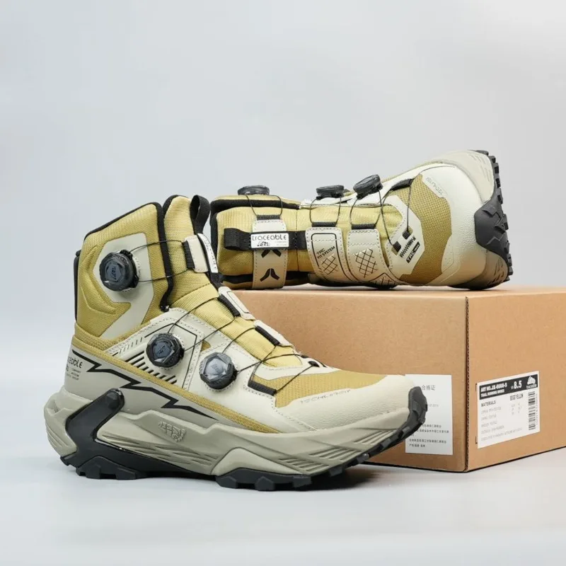 Original Brand Comfortable Anti Slip Mountain Climbing Shoe Designer Quick Lacing Outdoor Hiking Shoe Mid-Top Walking Boots