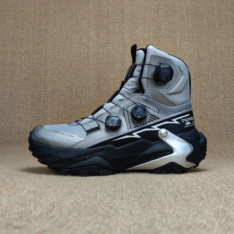 Original Brand Comfortable Anti Slip Mountain Climbing Shoe Designer Quick Lacing Outdoor Hiking Shoe Mid-Top Walking Boots