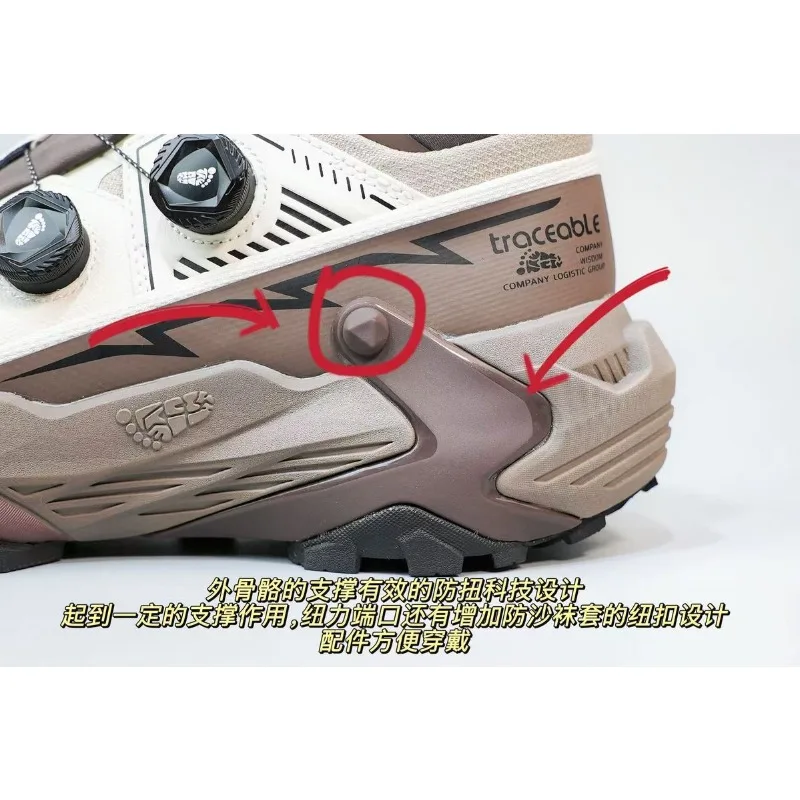 Original Brand Comfortable Anti Slip Mountain Climbing Shoe Designer Quick Lacing Outdoor Hiking Shoe Mid-Top Walking Boots