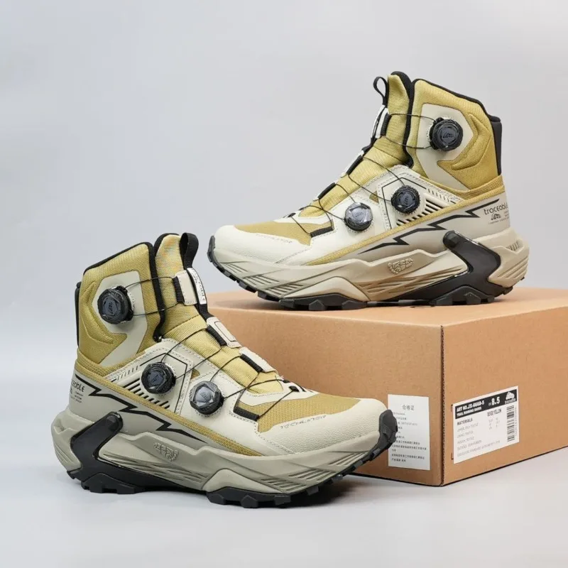 Original Brand Comfortable Anti Slip Mountain Climbing Shoe Designer Quick Lacing Outdoor Hiking Shoe Mid-Top Walking Boots