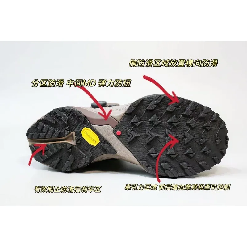 Original Brand Comfortable Anti Slip Mountain Climbing Shoe Designer Quick Lacing Outdoor Hiking Shoe Mid-Top Walking Boots