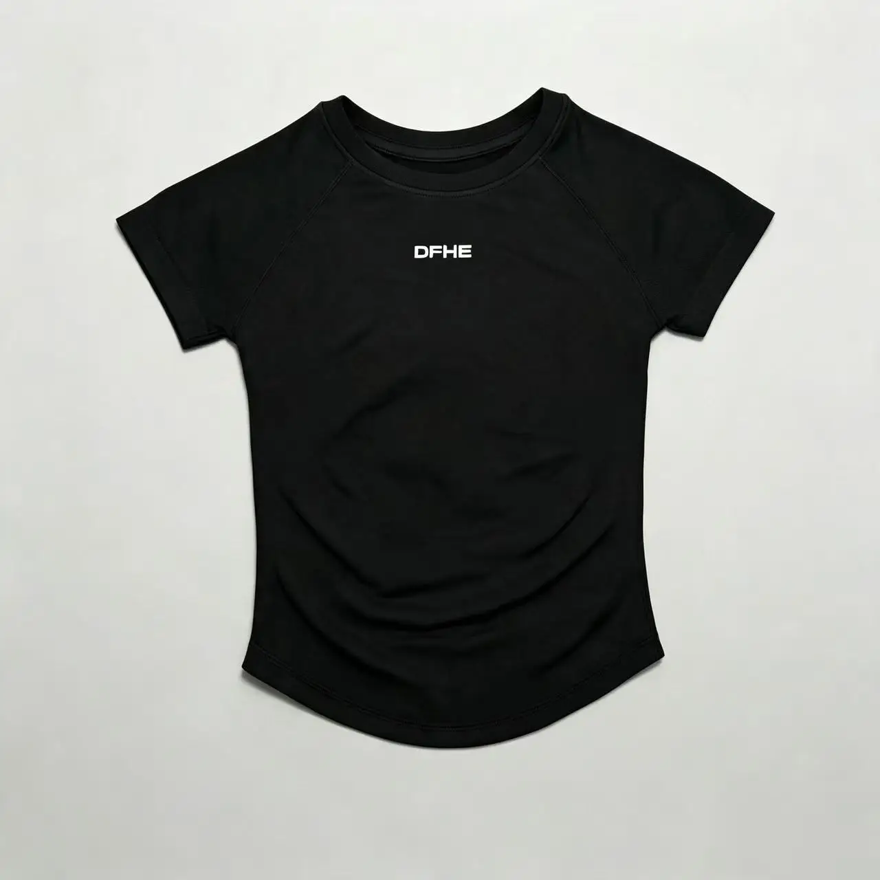 DFHE Women Breathable Sports T Shirt Short Sleeve Round Neck Elastic Casual Tops For Gym Yoga Running Fitness