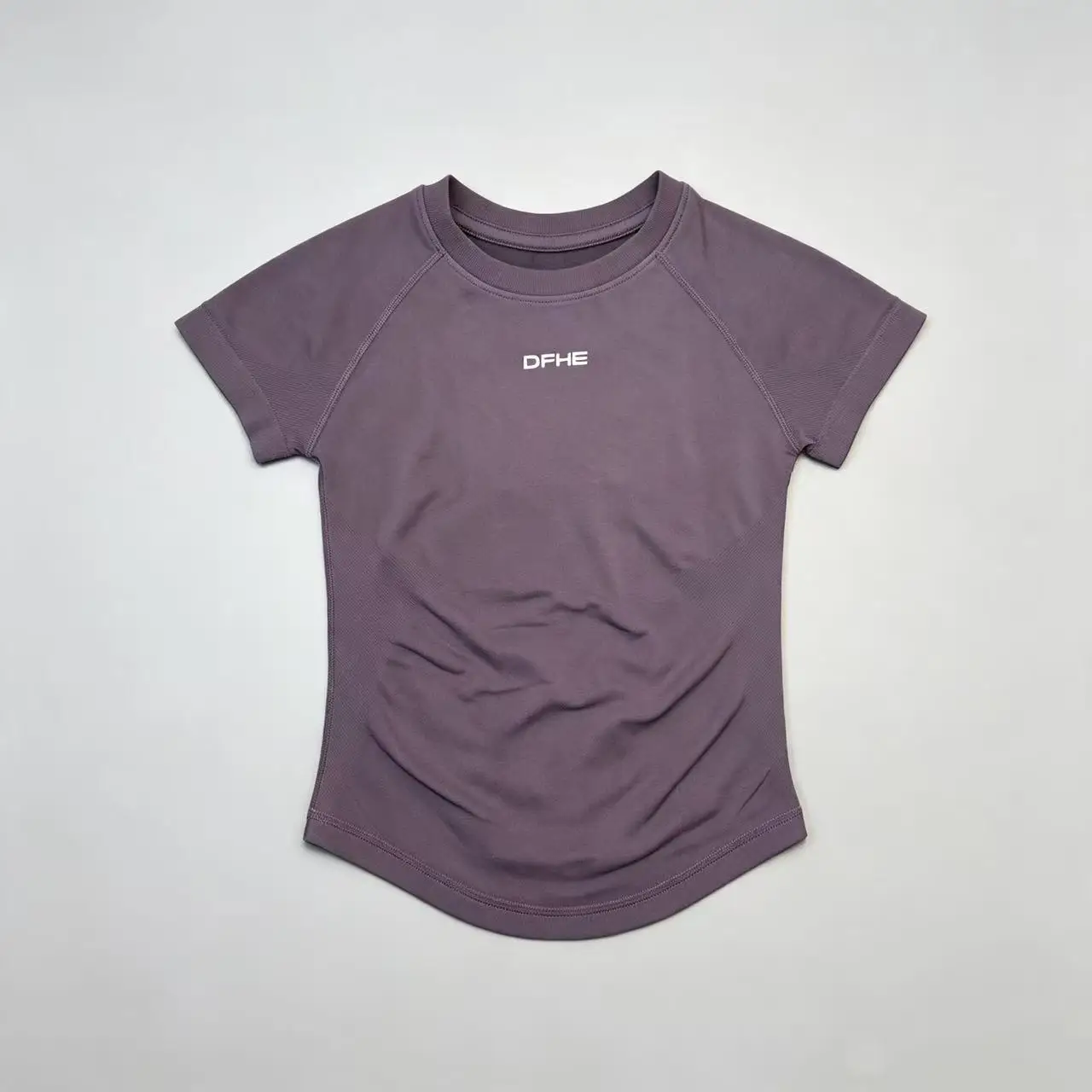 DFHE Women Breathable Sports T Shirt Short Sleeve Round Neck Elastic Casual Tops For Gym Yoga Running Fitness