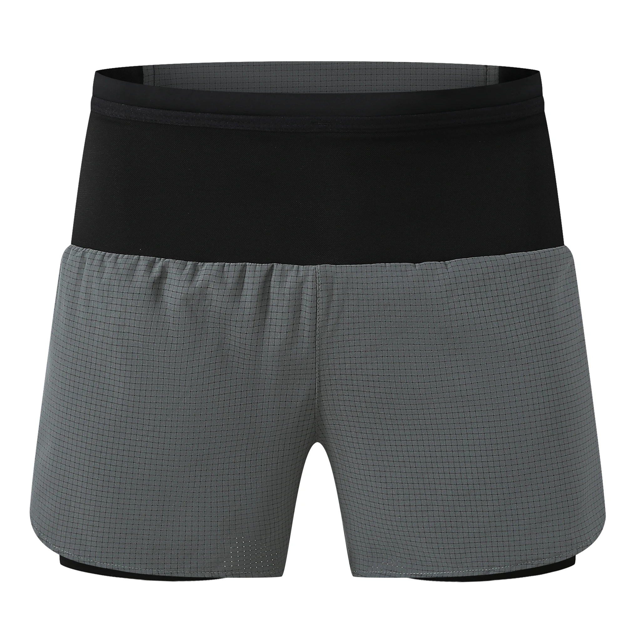 Mens 2 in 1 Marathon Running Shorts Around Pockets Outdoor Sports Training Exercise Fitness Hiking Shorts Breathable Quick Dry