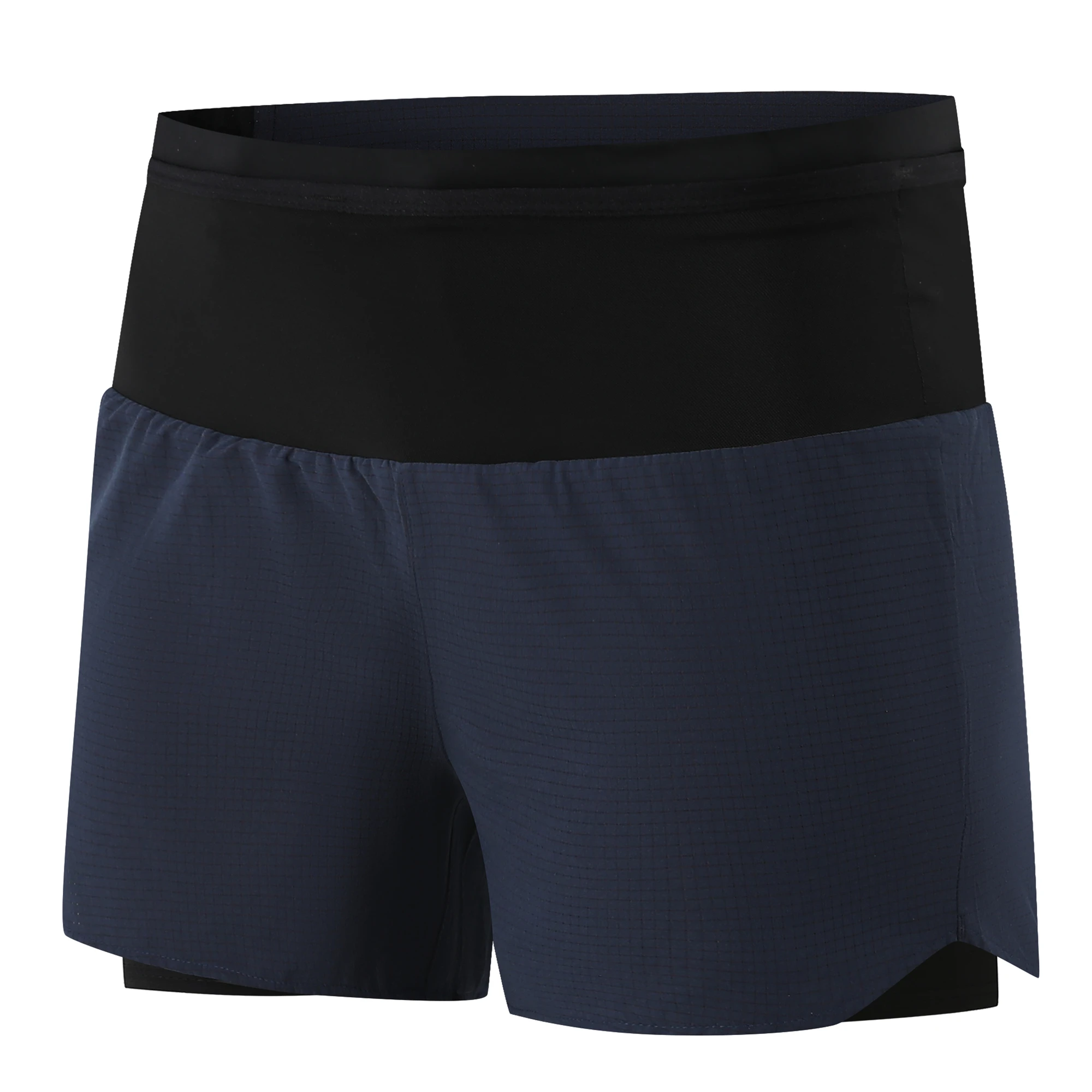 Mens 2 in 1 Marathon Running Shorts Around Pockets Outdoor Sports Training Exercise Fitness Hiking Shorts Breathable Quick Dry