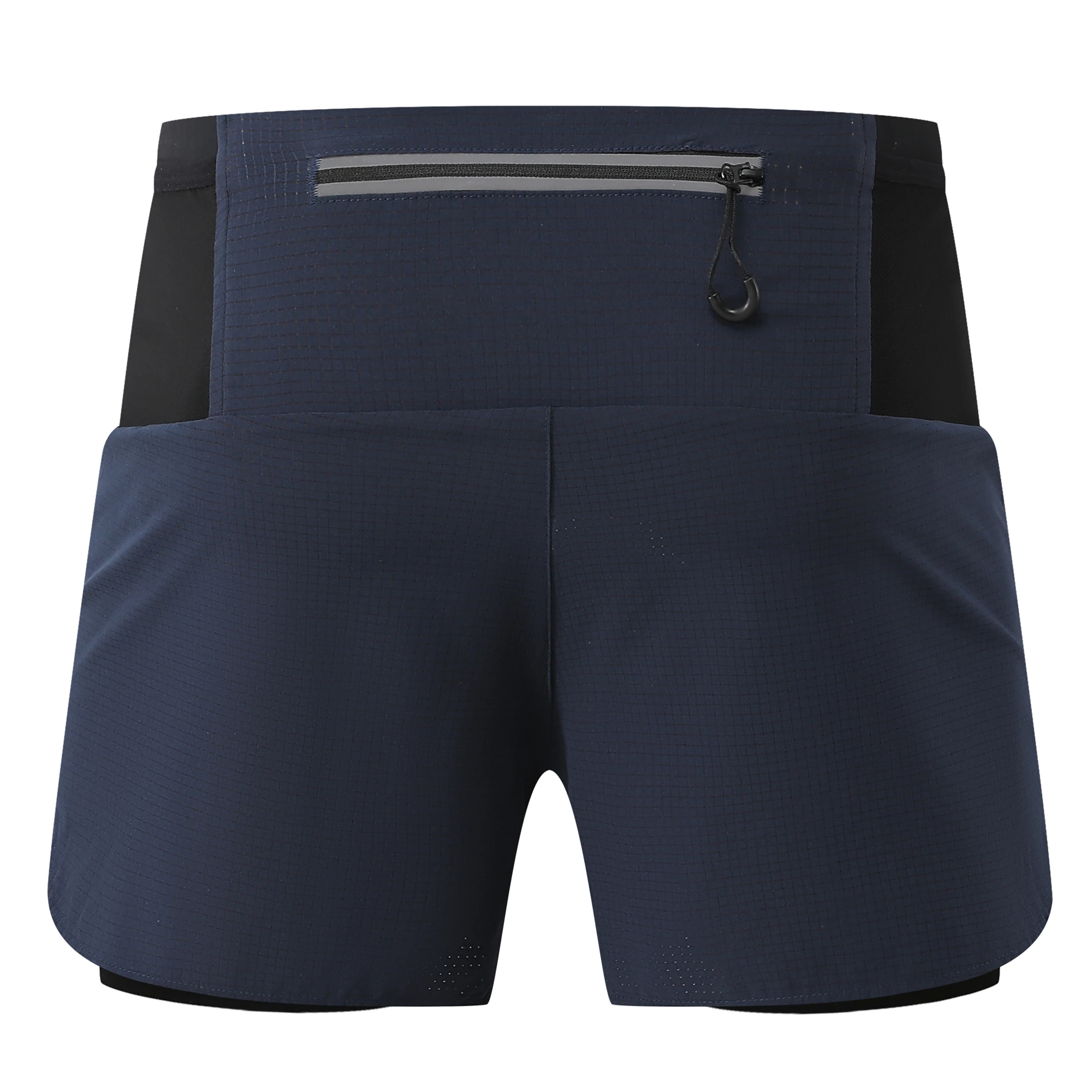 Mens 2 in 1 Marathon Running Shorts Around Pockets Outdoor Sports Training Exercise Fitness Hiking Shorts Breathable Quick Dry