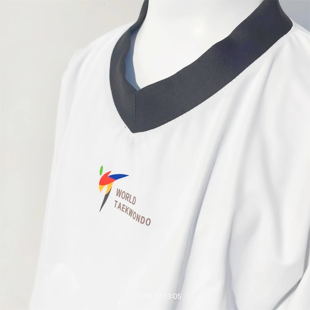 New HOT SALE Tight-Fitting Taekwondo Uniforms Quick-Drying Stretchable 110-200cm Kids Adults Black White Collar Beginner Suit