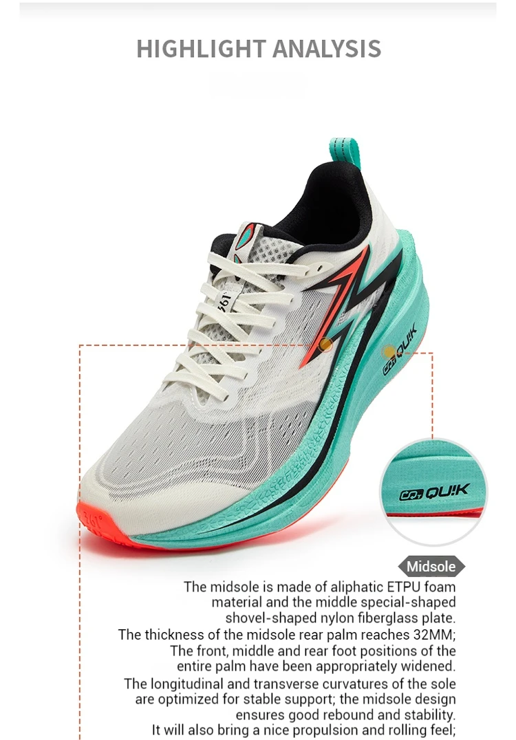 361 Degrees Flame 4.0 MIX Men's Carbon Plate Running Shoes Cushion Durable Lightweight Racing Marathon Male Sneakers 672512204