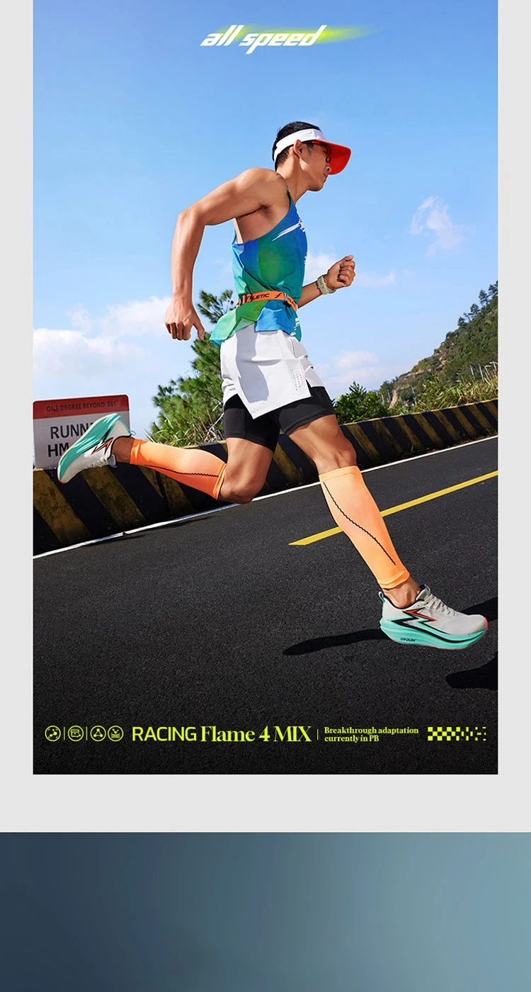 361 Degrees Flame 4.0 MIX Men's Carbon Plate Running Shoes Cushion Durable Lightweight Racing Marathon Male Sneakers 672512204